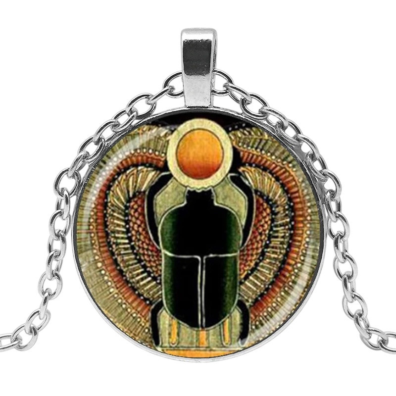 Sun of Ra Winged Scarab Pendant | Unique Egyptian Jewelry