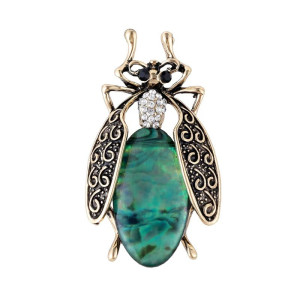 Skarabäus Brosche Smaragd-Barock - Eleganter Vintage Schmuck