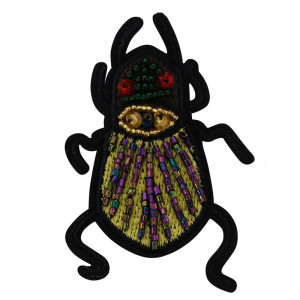 Patch Scarabée 'Crépuscule Royal' - Écusson Brodé Thermocollant