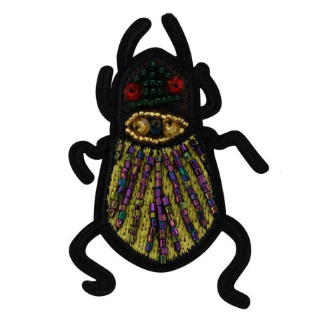 Patch Scarabée 'Crépuscule Royal' - Écusson Brodé Thermocollant