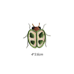 Écusson Scarabée Vert Feuillage | Cadeau Brodé Amoureux Nature