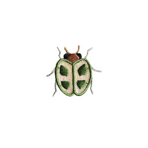 Cute Green Foliage Beetle Patch | Unique Embroidered Gift Idea