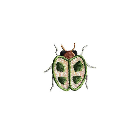 Cute Green Foliage Beetle Patch | Unique Embroidered Gift Idea