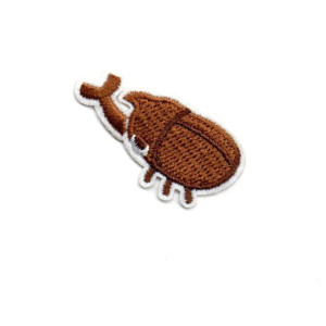Écusson Scarabée "Guerrier Brun" | Cadeau Insecte Brodé Unique
