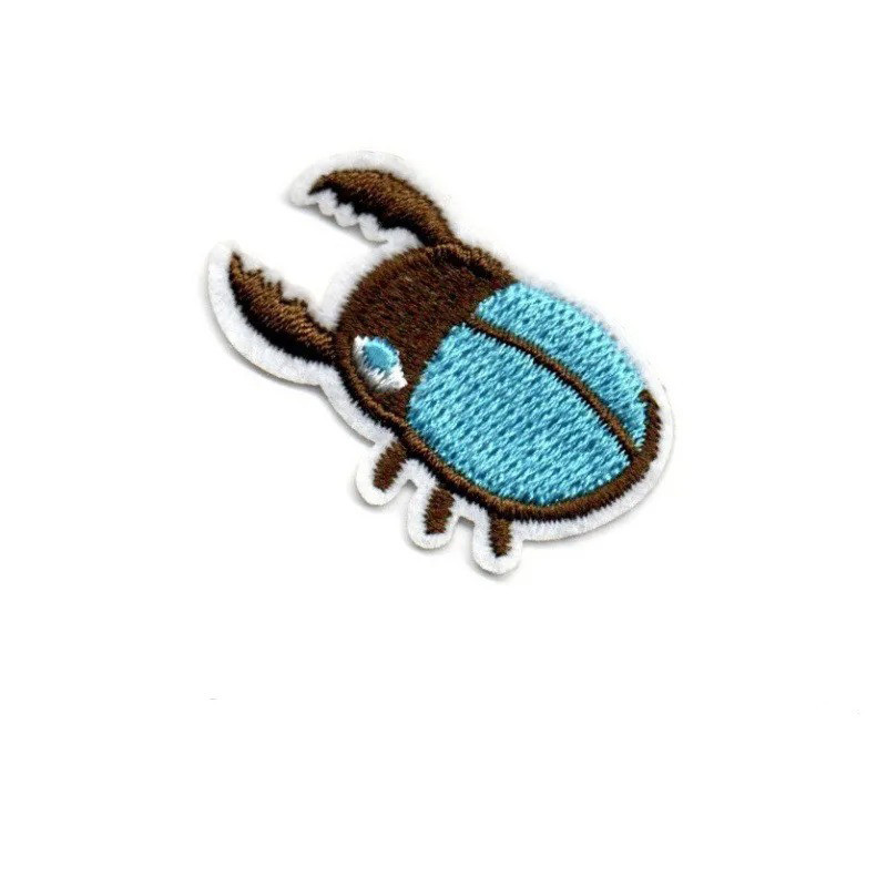 Cute "Agile Turquoise" Beetle Patch | Unique Iron-On Gift Idea