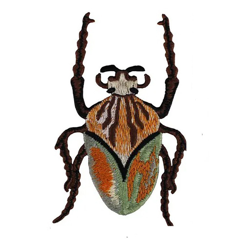 "Royal Jungle" Embroidered Scarab Patch - Green & Gold Gift