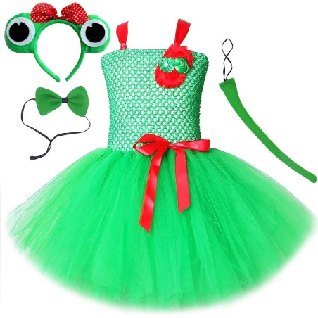 Robe Déguisement Grenouille "Miss Croâ Paillette"