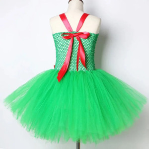Girls Frog Tutu Costume Dress with Headband | Green & Pink