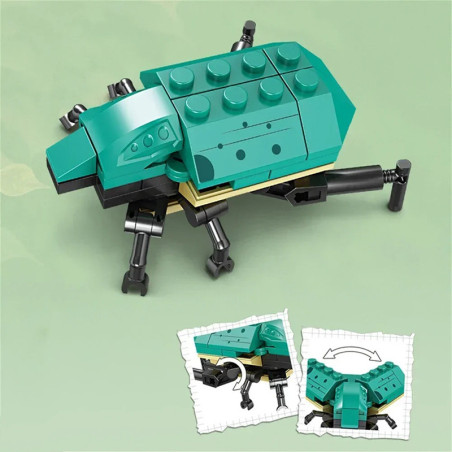 Curious Emerald Beetle Figurine | Cute Educational Insect Toy