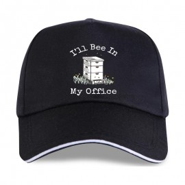 Casquette Abeille unisexe inscription I'll BEE in my Office noir