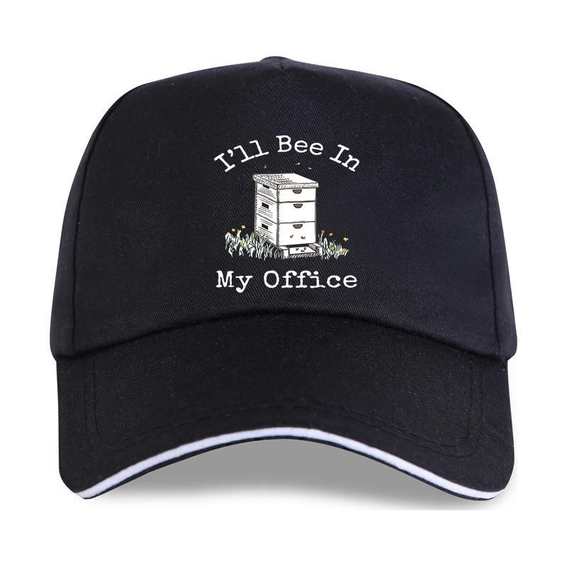 Casquette Abeille unisexe inscription I'll BEE in my Office noir
