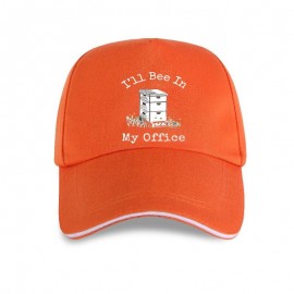 Casquette Abeille unisexe inscription I'll BEE in my Office orange