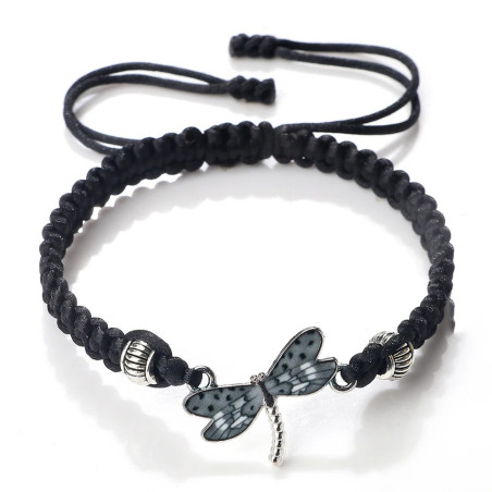 Details Bracelet Libellule “Ailes de Brume” - couleur noir