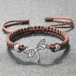 Bracelet Libellule “Ailes de Brume” - couleur marron