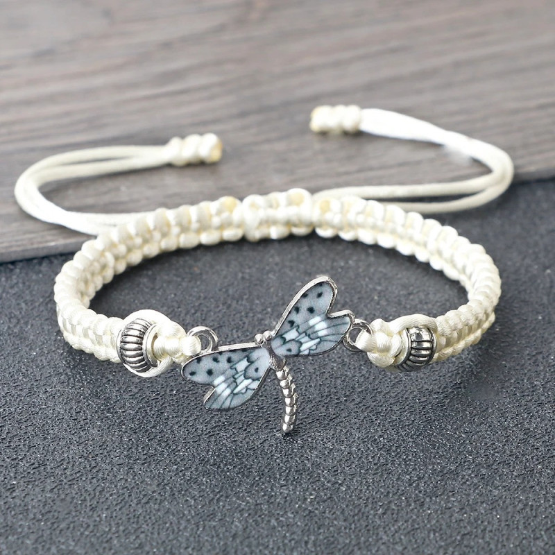 Bracelet Libellule “Ailes de Brume” - couleur blanc