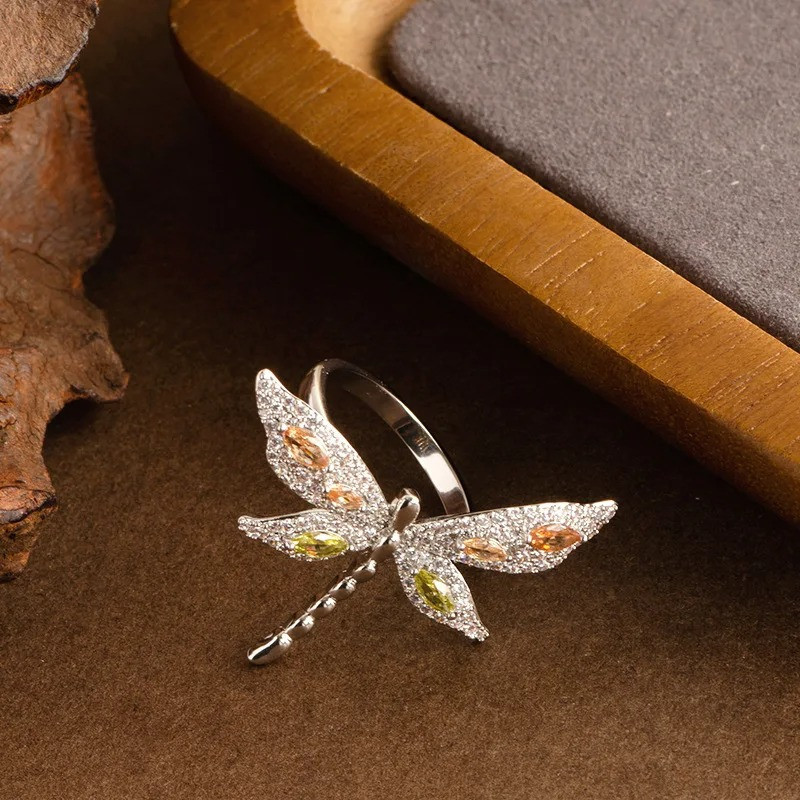 Bague Papillon Argent 'Jardin Étincelant'