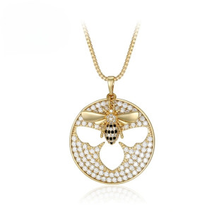 Vue détaillée du Détails du Magnifique Collier Abeille 'Éclat de Ruche'
