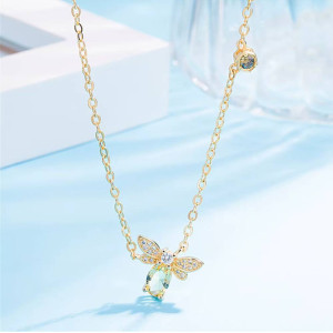 Collier Abeille 'Butineuse Étincelante'