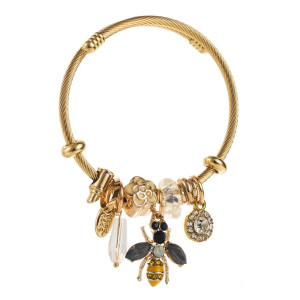 Bienenarmband "Goldener Schatz" - Eleganter Edelstahlschmuck