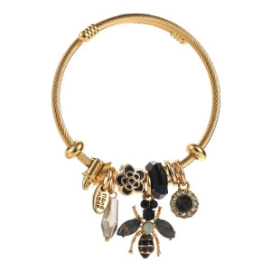 Bracciale Ape 'Tesoro Dorato' - Gioiello Unico in Acciaio Inox