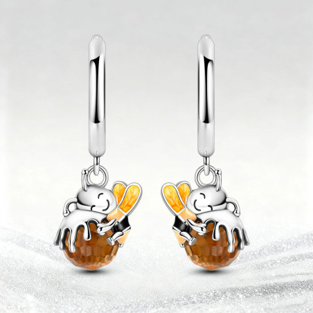 Bienenohrringe 'Kaiserliche Perle' | Eleganter Bienenschmuck