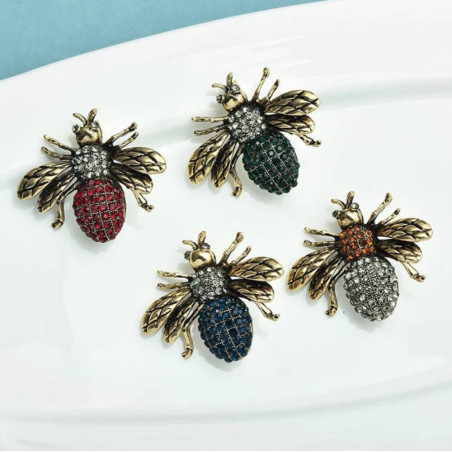 Broche Abeille 'Esprit Baroque' - disponible en 4 couleurs