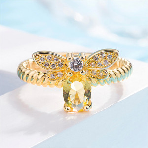 Détails de la Bague Abeille 'Miel Précieux'