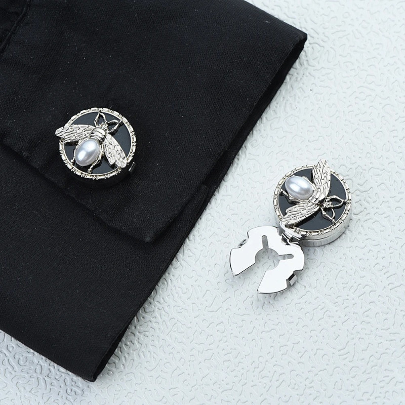 Royal Bee Button Covers | Elegant Shirt Jewelry for Women