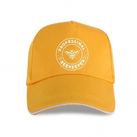 Casquette Abeille Apilculteur inscription Professional BeeKeeper jaune