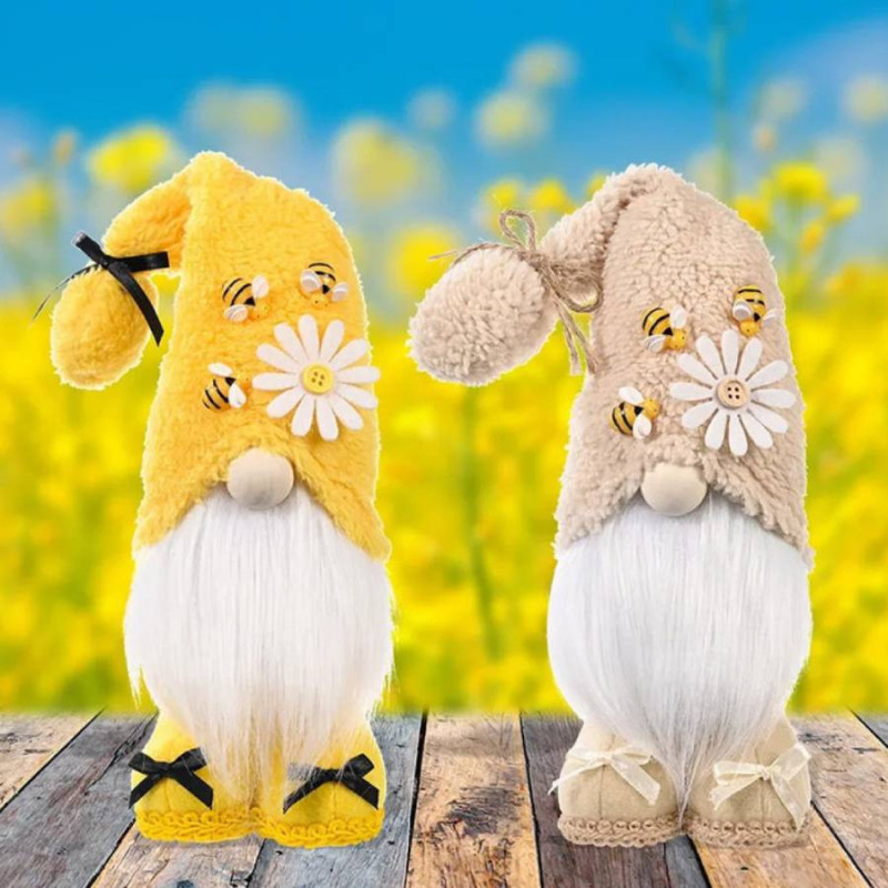 Gnomes Abeille Mignon « Joyeux Butineurs » - Lot de 2