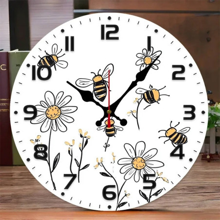 Horloge Murale Abeille Rêve de Fleurs