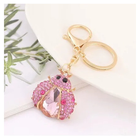 Llavero Mariquita Brillo Rubí | Regalo Original y Elegante