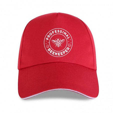 Casquette Abeille Apilculteur inscription Professional BeeKeeper rouge