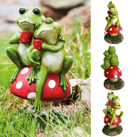 Cute Loving Frogs on Mushroom | Unique Romantic Gift Idea