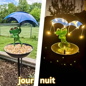 Cute Solar Frog Garden Statue | Luminous Outdoor Decor Gift
