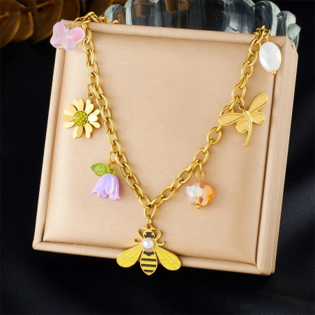 Magniffique Collier Abeille Jardin Enchanté