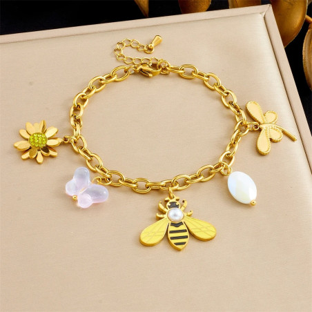 Magnifique Bracelet Abeille Jardin Enchanté