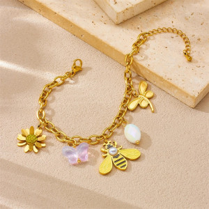 Détails des breloques Bracelet Abeille Jardin Enchanté