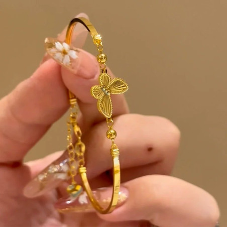 Détails du Bracelet Papillon Éclat Doré