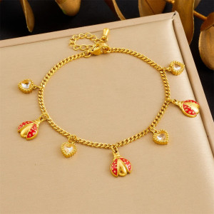 Bracelet Coccinelle Cœurs Précieux