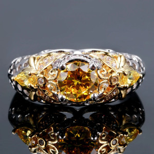 Vue Face Bague Abeille « Trésor de Miel »