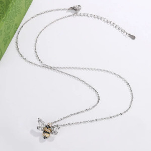 Collier Abeille Éclat Cristallin
