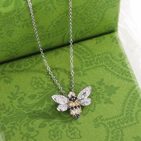 Collier Abeille Éclat Cristallin