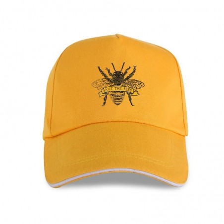 Casquette Abeille Apilculteur inscription Sauvons les abeilles jaune