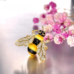 Avant Broche Abeille Éclat de Miel