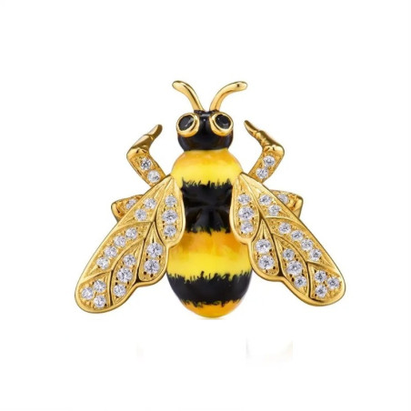Vue generale Broche Abeille Éclat de Miel