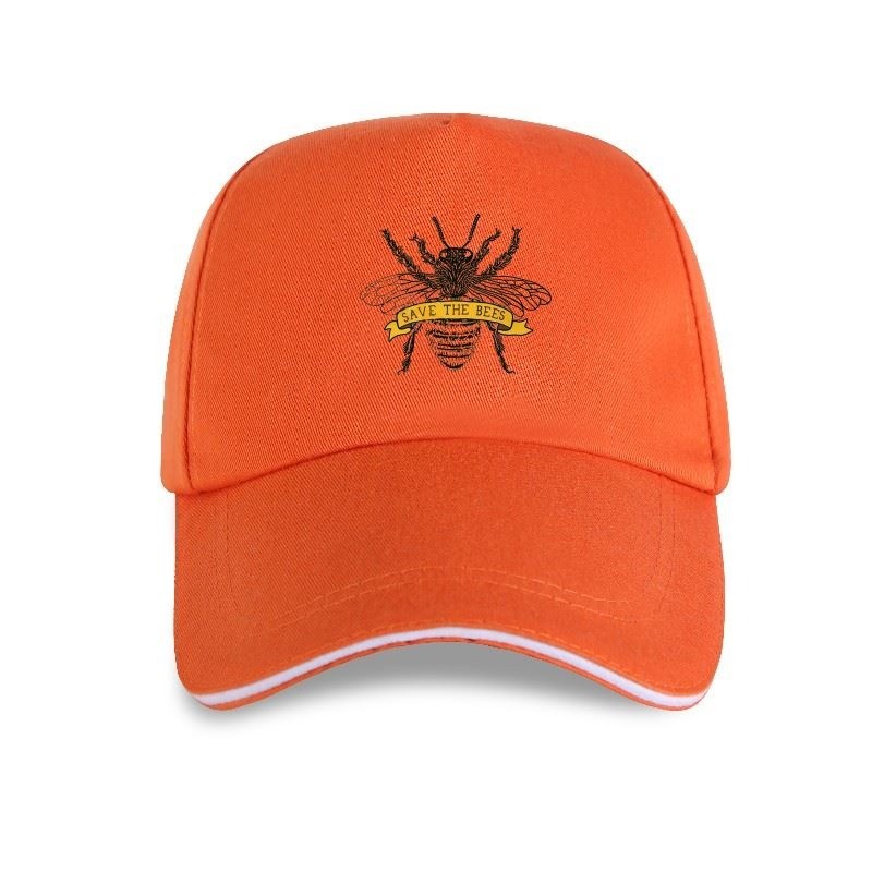 Casquette Abeille Apilculteur inscription Sauvons les abeilles orange