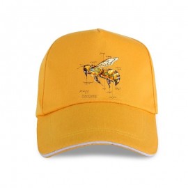 Casquette Abeille avec détails Anatomie de l'abeille jaune