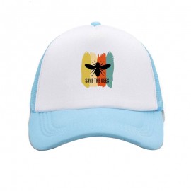 Casquette Abeille Apilculteur Save the Bees Savons les abeilles bleu clair