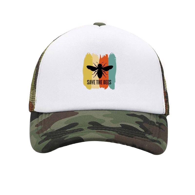 Casquette Abeille Apilculteur Save the Bees Savons les abeilles kaki